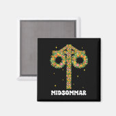 Sommersolstice Maypole Midsommar Schweden Magnet (Vorderseite/Rückseite)