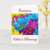 Sommersolstice mit lauwarmen Blume Karte (Gelbe Blume)