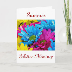 Sommersolstice mit lauwarmen Blume Karte