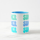 Sommersommer Retro Blau Tasse (Zentrum)