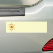 Sommersonne. Gelb und Orange Autoaufkleber (Auf Auto)