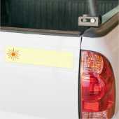 Sommersonne. Gelb und Orange Autoaufkleber (Auf Lkw)