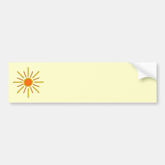 Sommersonne. Gelb und Orange Autoaufkleber (Vorne)