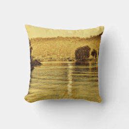 Sommersonne im Hafen Kissen