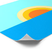 Sommersonne im Meerposter Poster (Ecke)