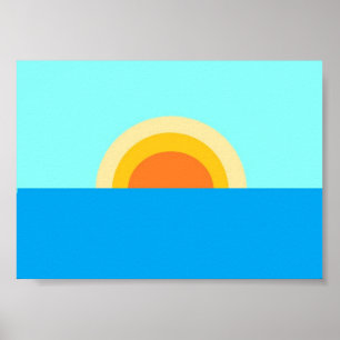 Sommersonne im Meerposter Poster