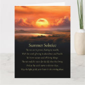 Sommersonne mit Sonne und Wasser Natur Geist Karte (Vorderseite)