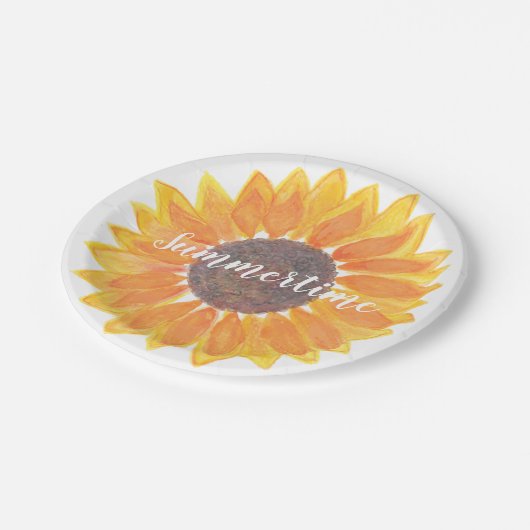 Sommersonne Pappteller (Schrägansicht)