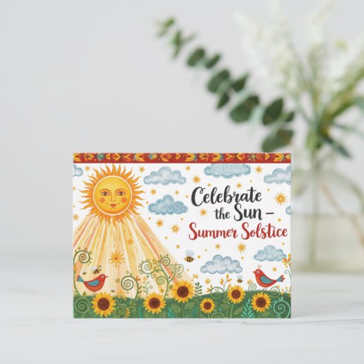 Sommersonne Postkarte (Stehend Vorderseite)