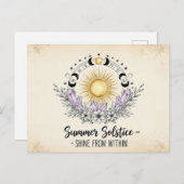 Sommersonne Postkarte (Vorne/Hinten)