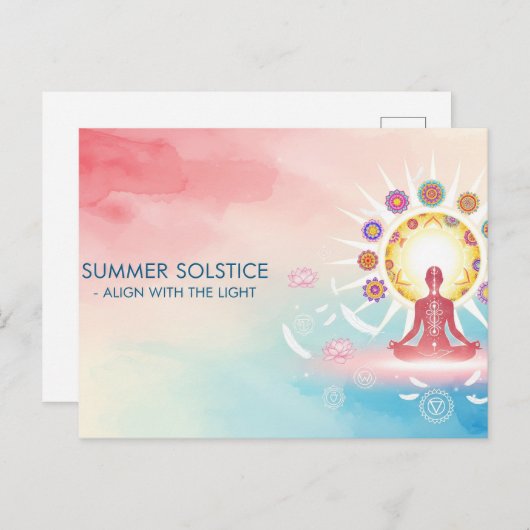 Sommersonne Postkarte (Vorne/Hinten)