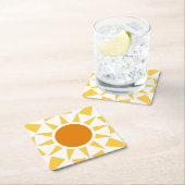 Sommersonne Rechteckiger Pappuntersetzer (Vor Ort)