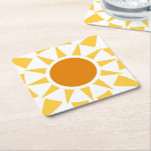 Sommersonne Rechteckiger Pappuntersetzer (angewinkelt)