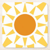Sommersonne Rechteckiger Pappuntersetzer (Vorderseite)