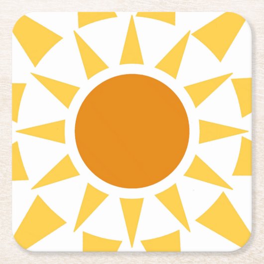 Sommersonne Rechteckiger Pappuntersetzer (Vorderseite)