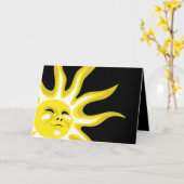 Sommersonne, Sonnenschein Gruß Karte (Gelbe Blume)