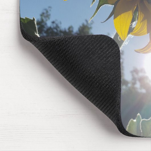 Sommersonne und Sonnenblumen mit Ihren Initialen Mousepad (Ecke)