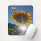 Sommersonne und Sonnenblumen mit Ihren Initialen Mousepad (Mit Mouse)