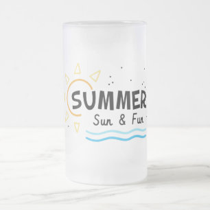 Sommersonne und Spaß Mattierte Glass-Bier-Tasse Mattglas Bierglas