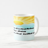 Sommersonne und Surfen Kaffeetasse (VorderseiteRechts)