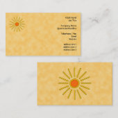 Sommersonne. Warme gelbe Farben Visitenkarte (Vorne/Hinten)
