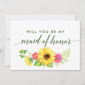 Sommersonne wirst du meine Trauzeugin sein Einladung (Vorderseite)