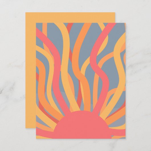 Sommersonnenaufgang Mitteilungskarte (Vorne/Hinten)