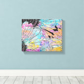 Sommersonnenblume 10" x 8" leinwanddruck (Insitu (Holzboden))