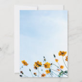 Sommersonnenblume blauer Himmel Hochzeitseinladung Einladung (Rückseite)