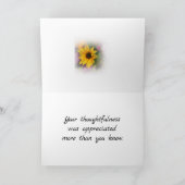 Sommersonnenblume Faltkarte Karte (Innenseite)