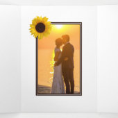 Sommersonnenblumen & Burlap, Hochzeitssuite Dreifach Gefaltete Einladung (Innenseite Mitte)