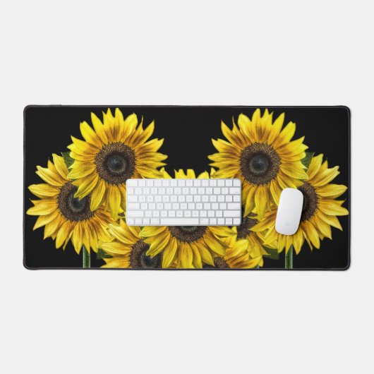 Sommersonnenblumen Desk Mat Schreibtischunterlage (Tastatur & Maus)