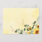 Sommersonnenblumen Elefantengrün Windelwindung Begleitkarte (Rückseite)