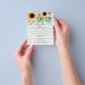 Sommersonnenblumen Eukalyptus Greenery Wedding Fly Flyer (Gruppe)