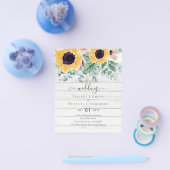 Sommersonnenblumen Eukalyptus Greenery Wedding Fly Flyer (Einzeln)