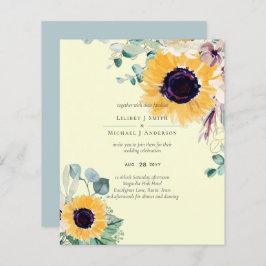 Sommersonnenblumen Eukalyptus Grüne Hochzeit