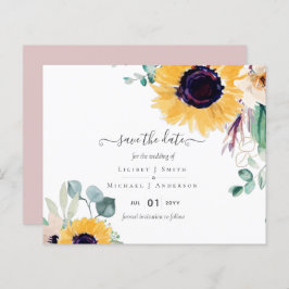 Sommersonnenblumen Eukalyptus Grüne Hochzeit