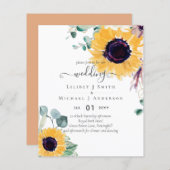 Sommersonnenblumen Eukalyptus Grüne Hochzeit (Vorne/Hinten)