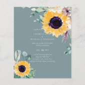 Sommersonnenblumen Eukalyptus Grüne Hochzeit (Vorderseite)