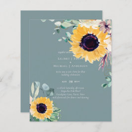 Sommersonnenblumen Eukalyptus Grüne Hochzeit