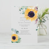 Sommersonnenblumen Eukalyptus Grüne Hochzeit (Stehend Vorderseite)