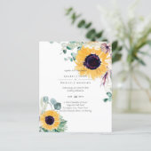 Sommersonnenblumen Eukalyptus Grüne Hochzeit (Stehend Vorderseite)