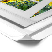 Sommersonnenblumen Fake Garden View Poster (Ecke)