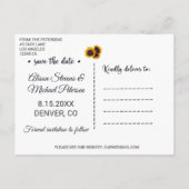 Sommersonnenblumen | Foto Hochzeit Datum speichern Ankündigungspostkarte (Rückseite)