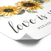 Sommersonnenblumen Hochzeitliches Dessert Tafelzei Poster (Ecke)