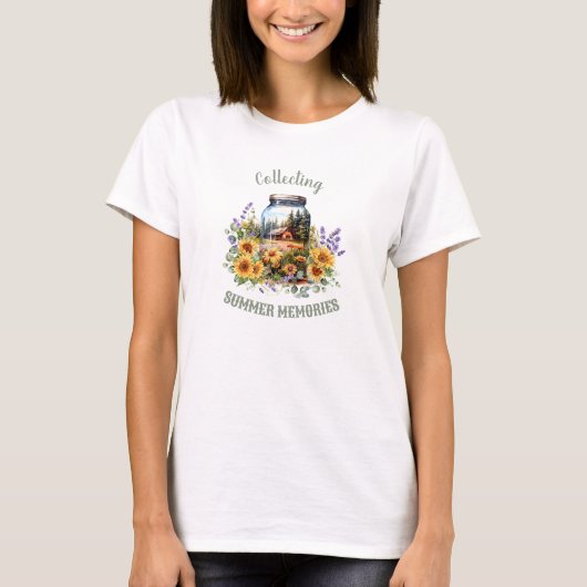 Sommersonnenblumen Lavendel Forest Nature Name T-Shirt (Vorderseite)