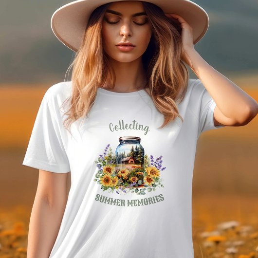Sommersonnenblumen Lavendel Forest Nature Name T-Shirt