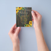 Sommersonnenblumen Rustikale Hochzeit einladen Flyer (Gruppe)
