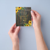 Sommersonnenblumen Rustikale Hochzeit Flyer (Gruppe)