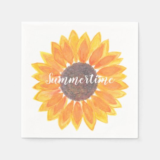 Sommersonnenblumen Serviette (Vorderseite)